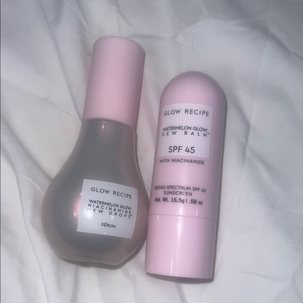 Glow Recipe Watermelon Glow Niacinamide Dew Set sunscreen balm serum moisturizer
